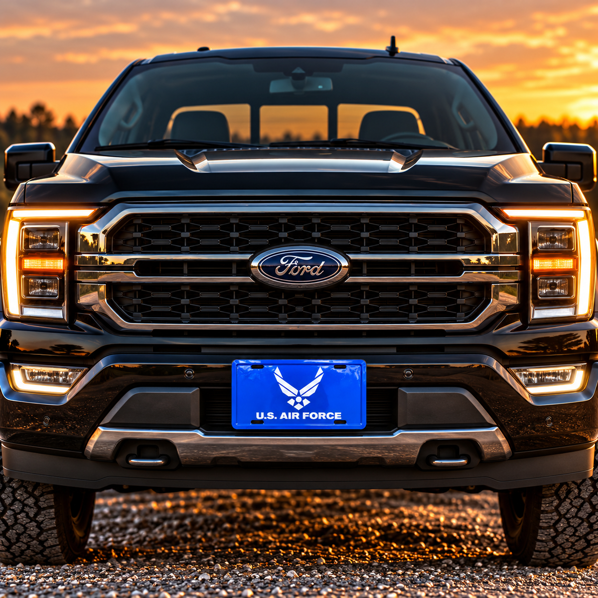 U.S. Air Force tribute license plate mockup