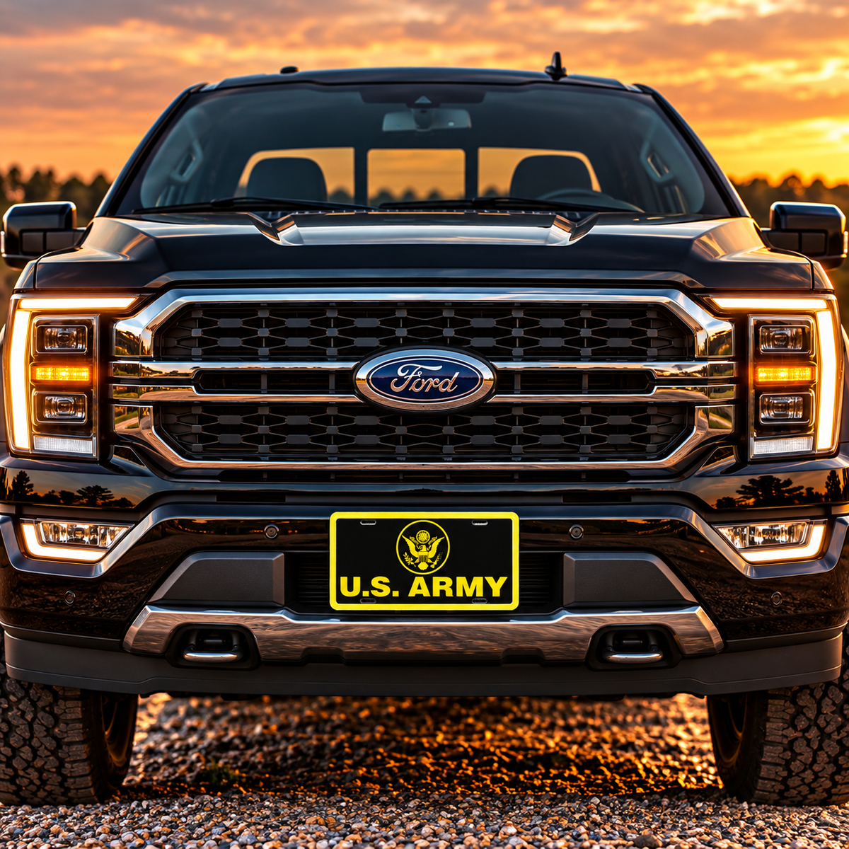 U.S. Army tribute license plate mockup