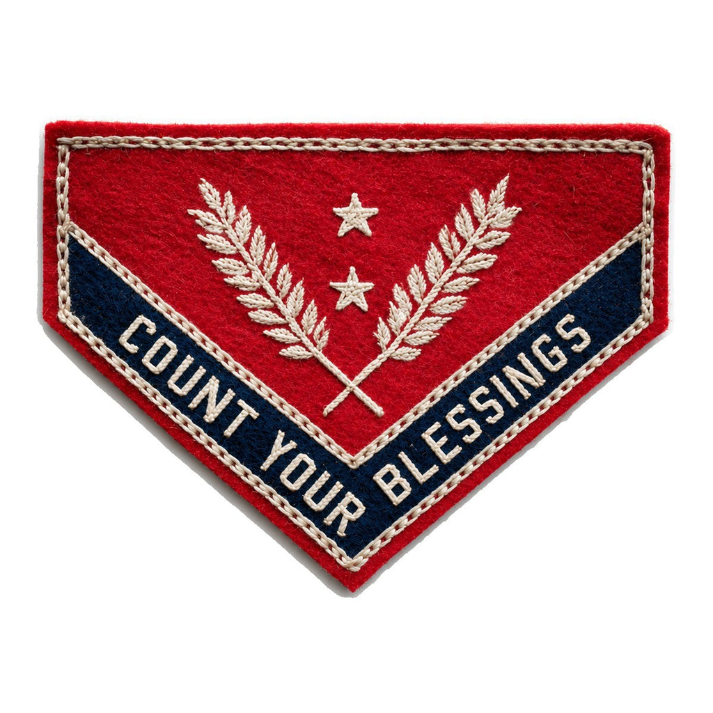 Count Your Blessings 3x3 waterproof vinyl Thanksgiving sticker design