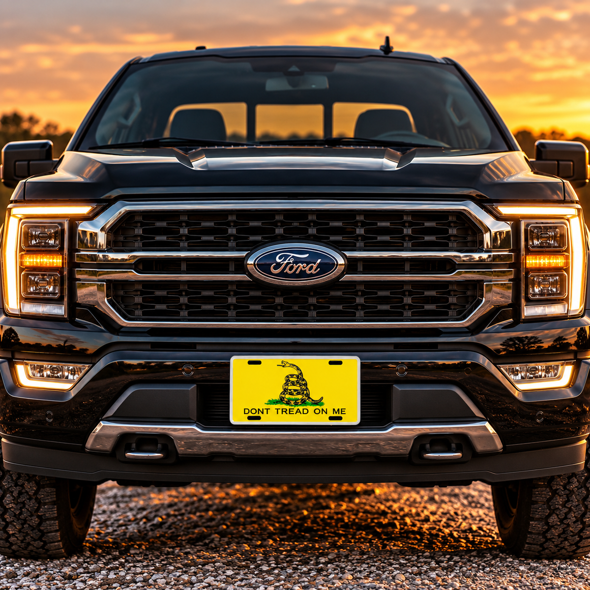 Don't Tread On Me Gadsden license plate mockup