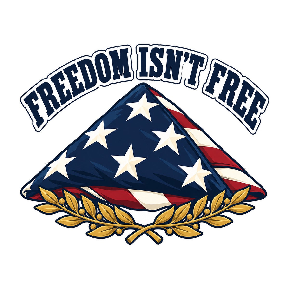 Freedom Isn't Free 3x3 waterproof vinyl Veterans Day sticker design