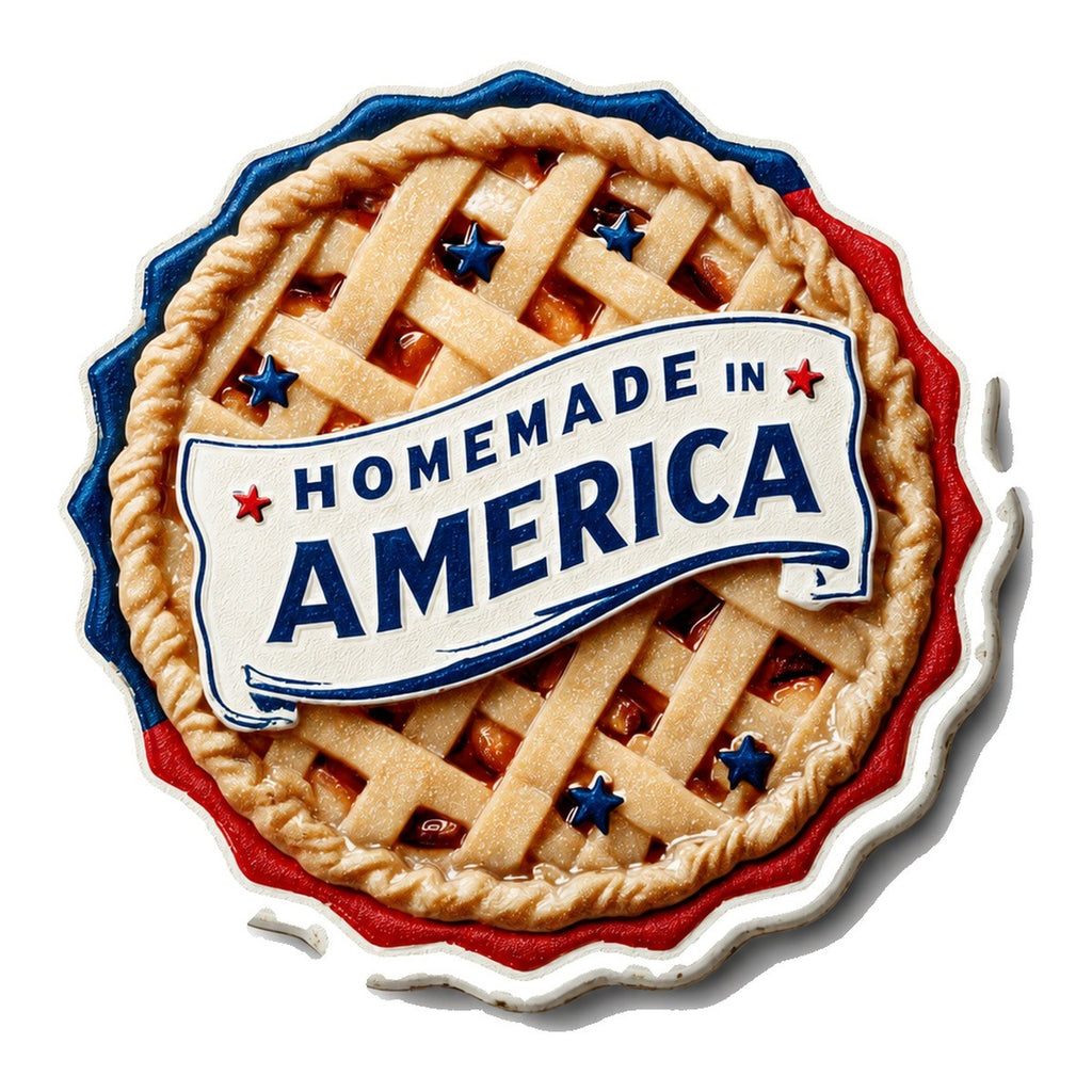 Homemade in America 3x3 waterproof vinyl Thanksgiving sticker design