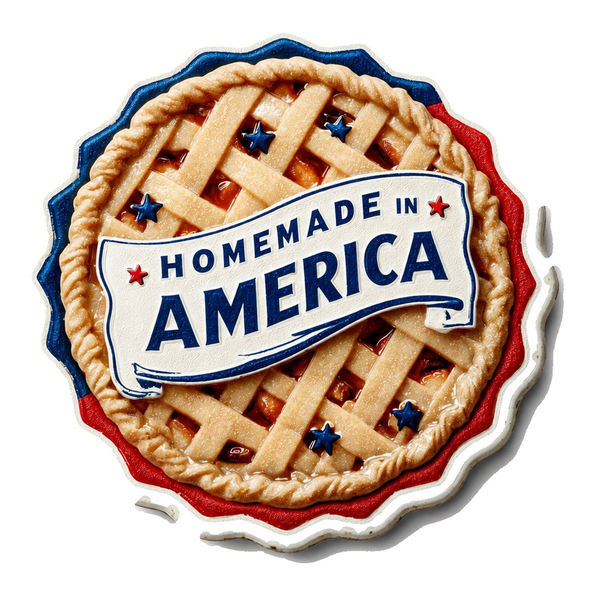 Homemade in America 3x3 waterproof vinyl Thanksgiving sticker design