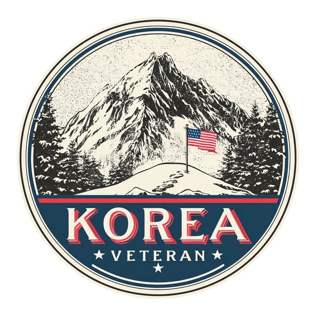Korean War Veteran 3x3 waterproof vinyl Veterans Day sticker design