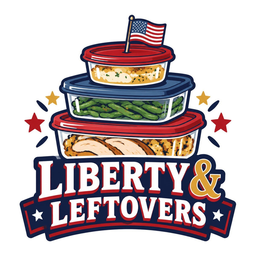 Liberty and Leftovers 3x3 waterproof vinyl Thanksgiving sticker design