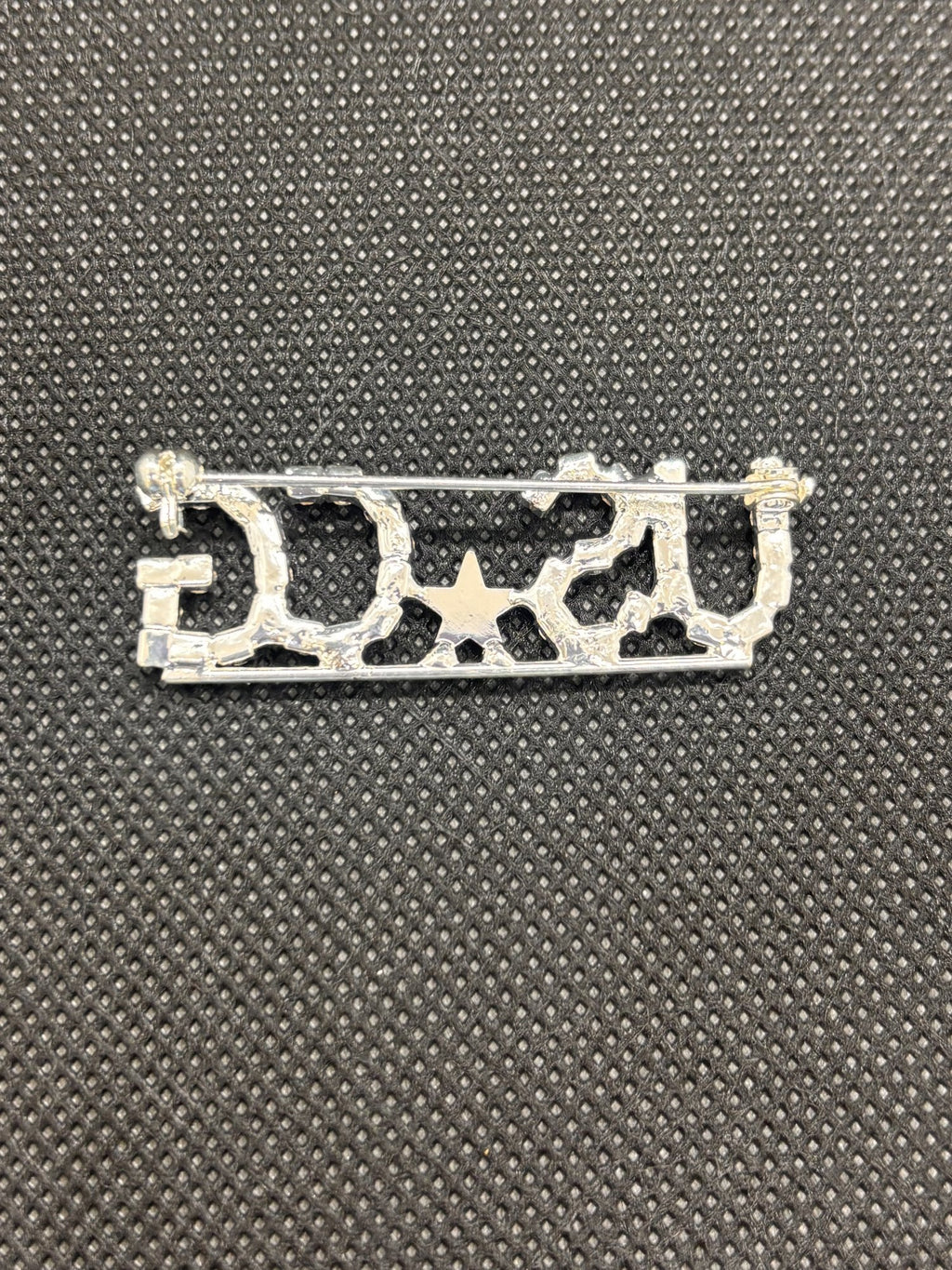 Rhinestone USCG Letter Brooch with Center Star