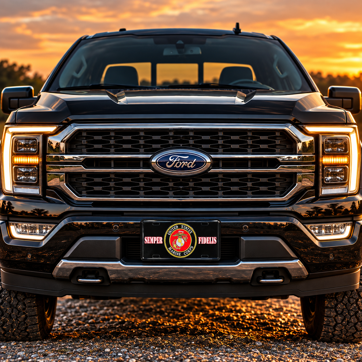 Semper Fidelis tribute license plate mockup