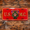 U.S.M.C. red Marine tribute license plate