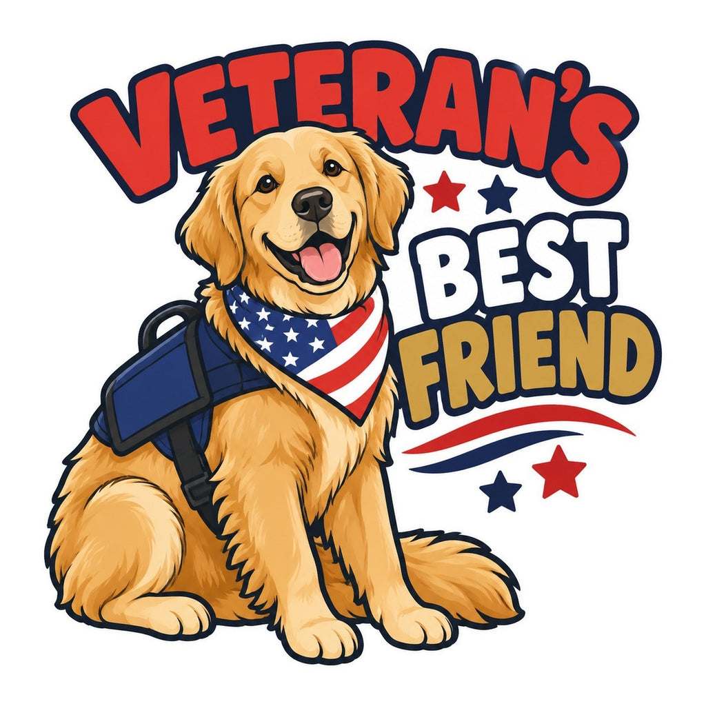 Veteran's Best Friend 3x3 waterproof vinyl Veterans Day sticker design